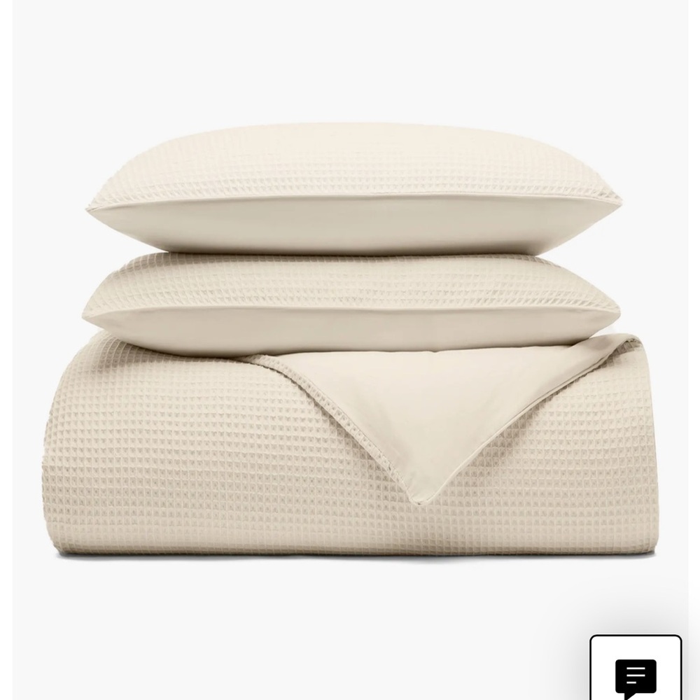 NWT boll and branch waffle duvet/pillow set
